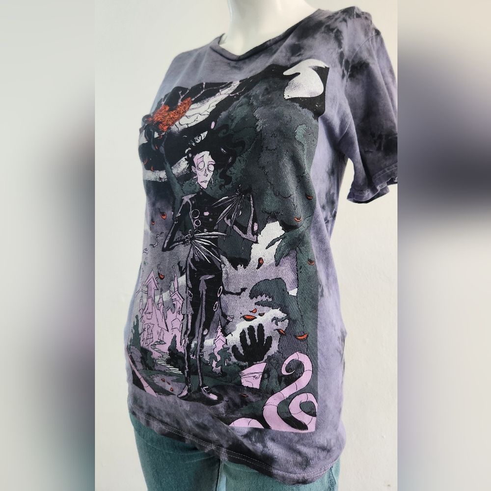 Edward Scissorhands Sketch Art Wash Boyfriend Fit Girls T-Shirt Size Sma… - Picture 2 of 11